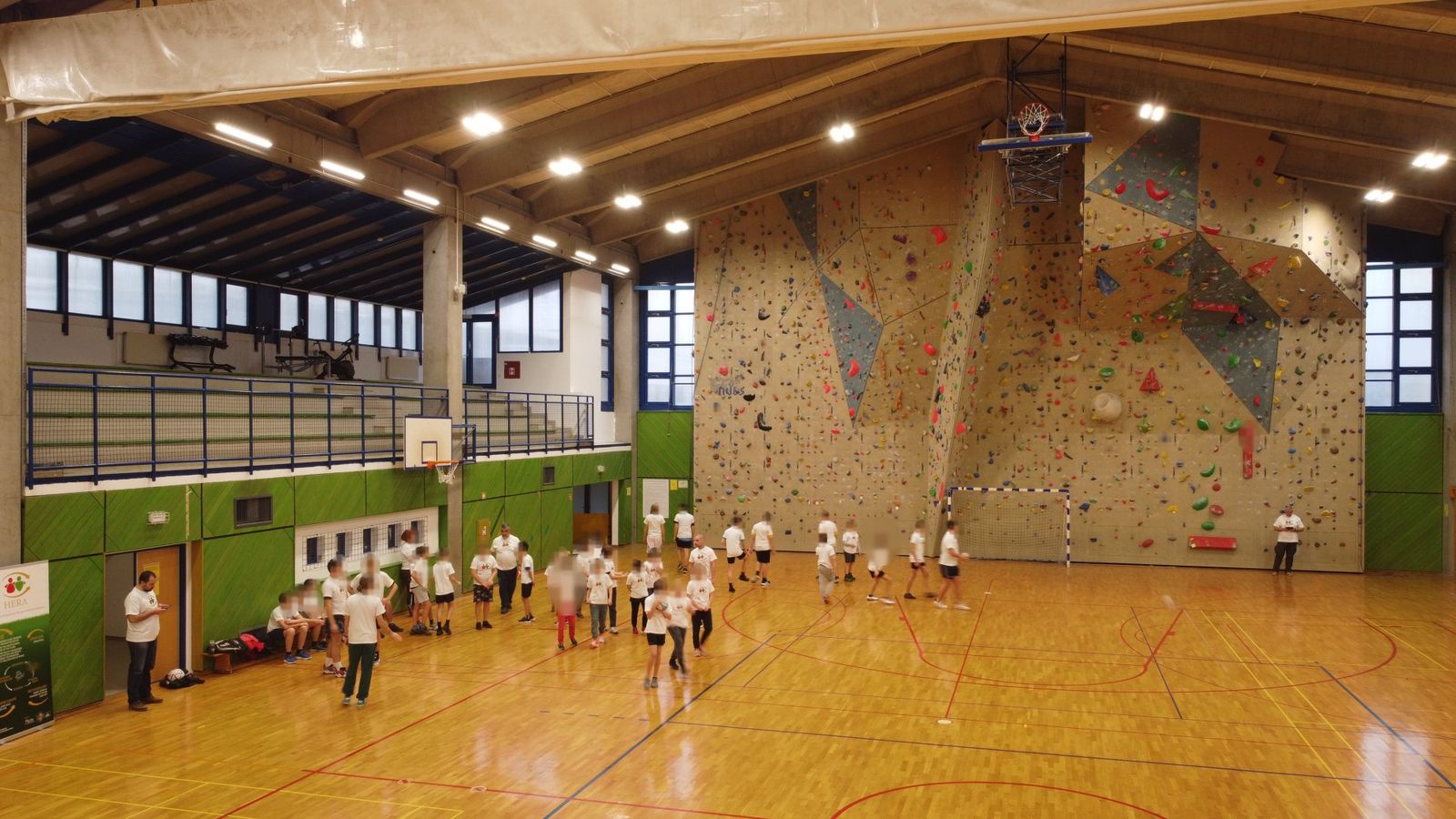 Sportovní hala instituce Zavod sv. Stanislava během 1. kempu